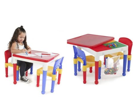 โต๊ะต่อเลโก้+เก้าอี้ 2 ตัว